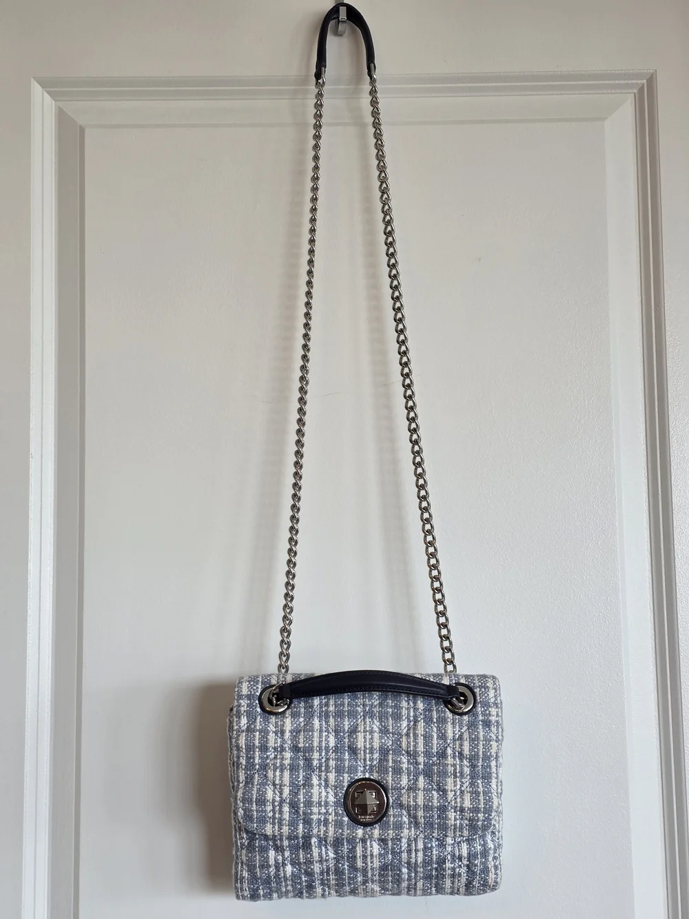 Kate Spade Natalia Denim Tweed Flap Bag